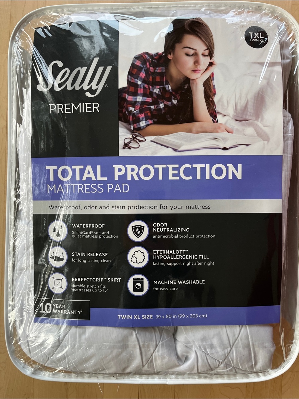 Sealy Premier Waterproof Twin XL Mattress Pad and Cover